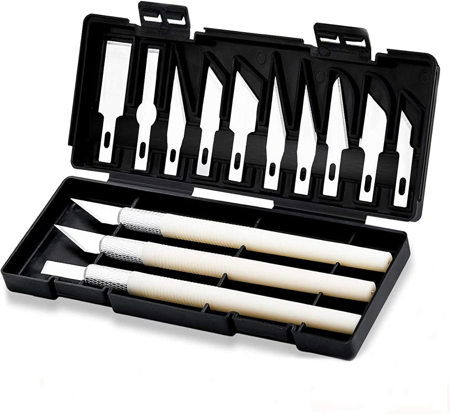 THJOPOKEEL Precision Craft Knife, 13Pcs Precision Craft Hobby Knife Kit, Utility Art Exacto Sharp Tool for Carving, Architecture Modeling, Scrapbooking, Felt Wood Leather Stencil, DIY Work Cutting. image number 6