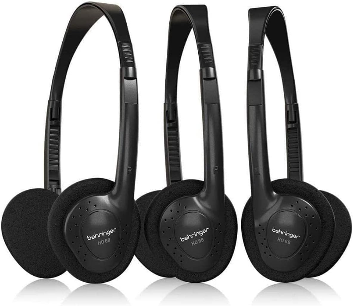 Behringer HO 66 Stereo Headphones Pack of 3,Black image number 1