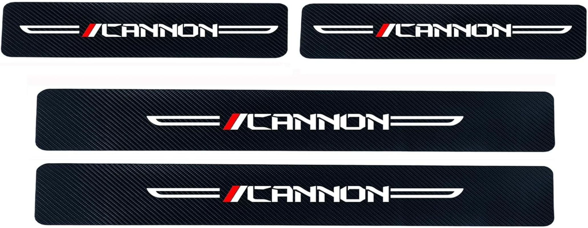 Car Accessories Carbon Fiber Door Sill Scuff Plate Sticker Auto Door Entry Guard Scratch Shield for GWM Cannon Auto Accessories (White) - White image number 2