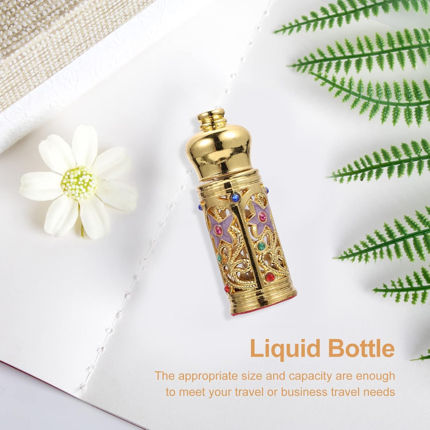 FOMIYES Middle Eastern Perfume Essential Oil Bottle Elegant Decor Storage for Aromatherapy Refillable Essence Container Versatile Perfume Sub Bottle for Home Car Use