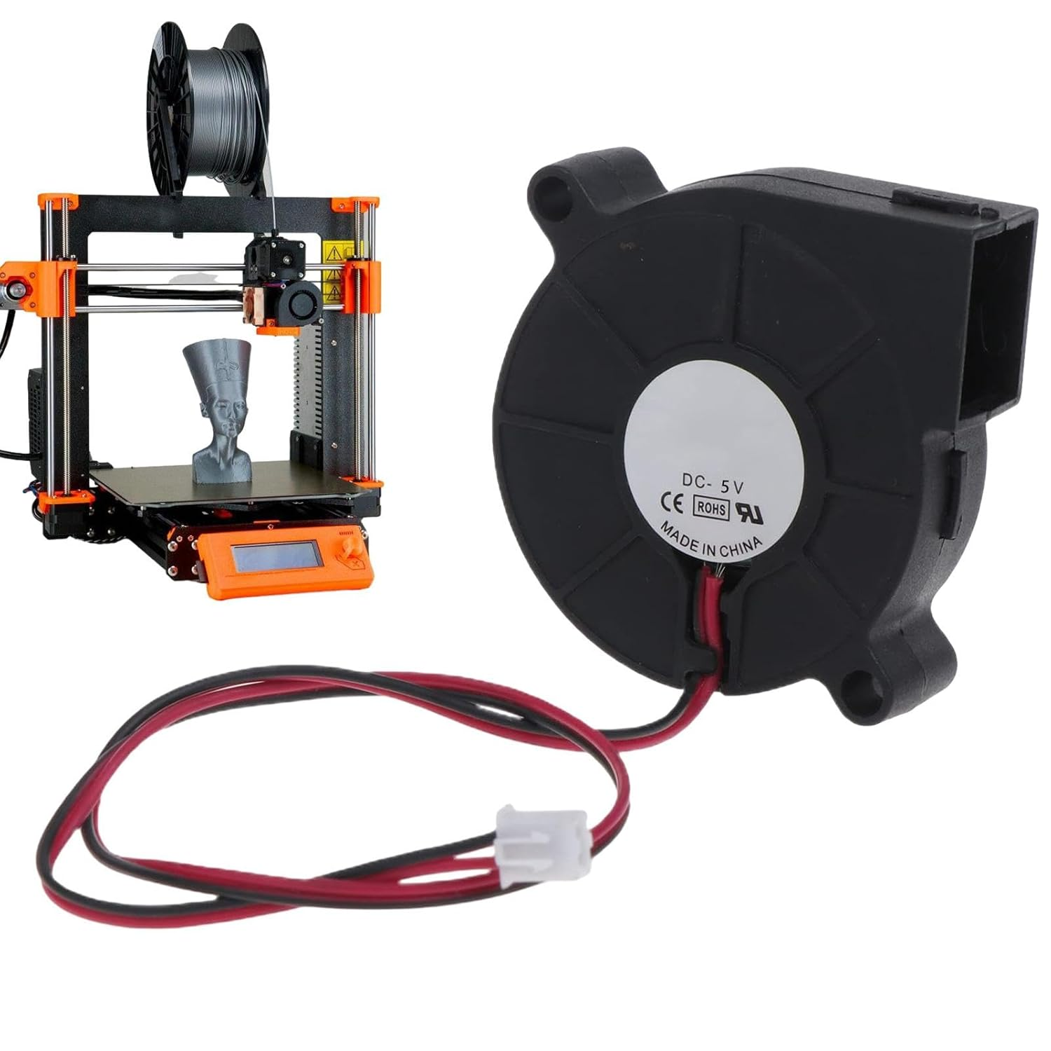 Brushless Dc Fan Blower - 5V/12V/24V Ball Bearing Dc Brushless Cooling Turbo Fan - 2 Pin Connector Replacement Blower Printer Accessory