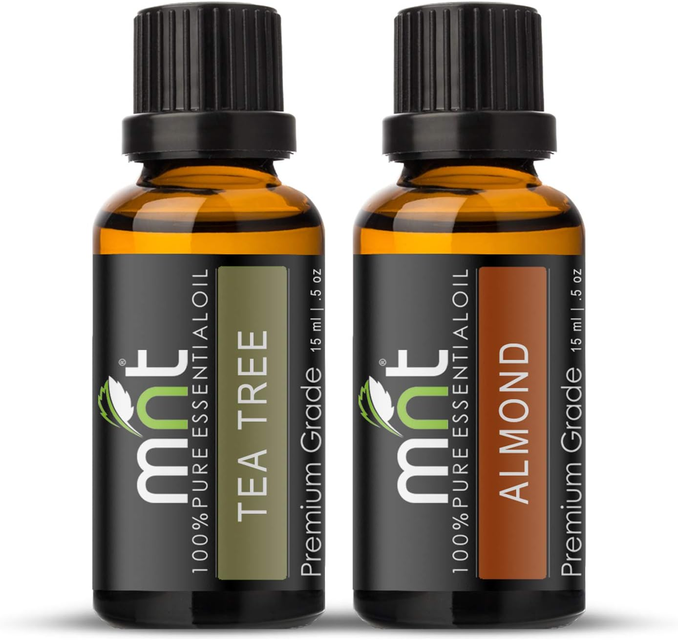 MNT Combo of Tea Tree Oil and Almond Oil for Hair Growth, Skin Care (Each 15ML) - 100% Pure Natural Oil image number 1