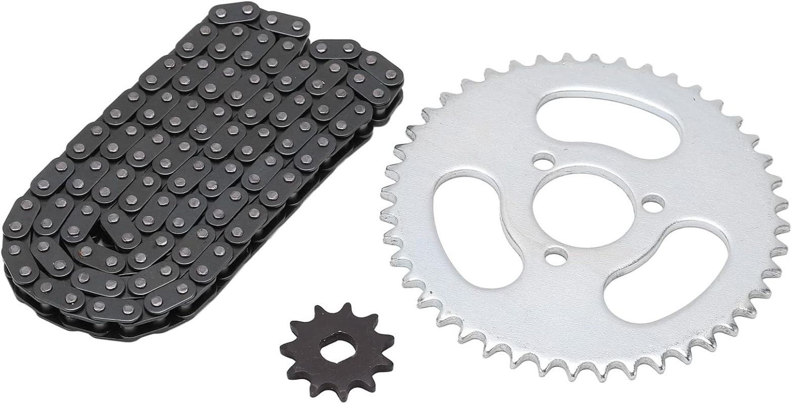 T8F High Power Steel Front and Rear Sprocket Chain Replacement Kit for Mini Motorcycles Atvs, Stable Performance Gear Chain Set image number 4