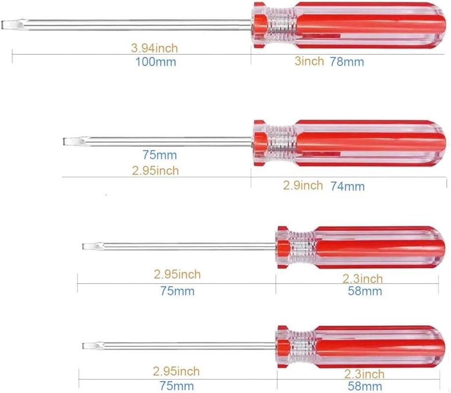 Fongmore 4Pcs Square Head Screwdriver Set SQ0 SQ1 SQ2 SQ3 Precision Screwdriver Set with Magnetic Multifunction Hand Tool image number 1