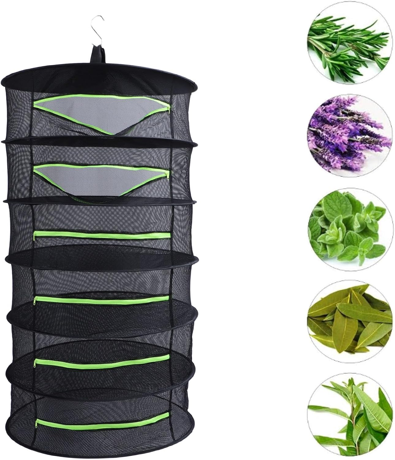 Bewinner Bottle Drying Rack | Drying Rack with Zipper Cover Opening Design | Drying Rack | Multifunctional Baby Bottle Drying Rack, Fluorescent Green (6 Layer) image number 3