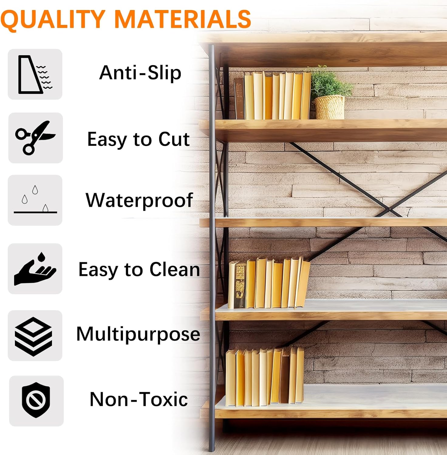 Shelf Liner 30 X 500 Cm, Yiaxoyia Non-Slip Oil-Proof Cabinet Paper Drawer Liner for Kitchen Cabinet, Refrigerator, Shelves, Storage, Desks, Washable & Non Adhesive (Flower, 30W X 500L Cm) image number 7