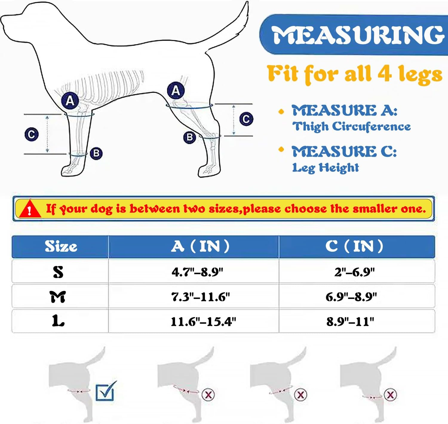 Aimakodo Dog ACL Brace Hind Leg, Dog Knee Brace for Front Torn and Back Hind Rear Leg ACL Tear,Hip Dysplasia, Dog Arthritis and Luxating Patella, Adjustable and Comfortable (Medium) image number 4
