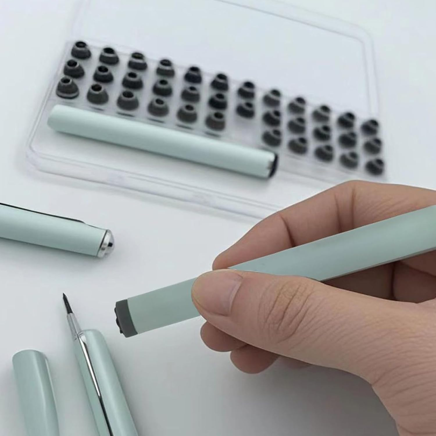 Nail Stamping Pen, Manicures Stamper Tool with Different Patterns, Art Design Tools Versatile Lightweight for Party Dating Wedding Salon image number 2