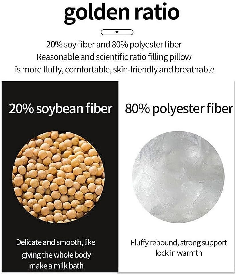 Cervical Ergonomic Pillow Soy Bean Contour Orthopedic Bed Neck Pain Washable image number 4