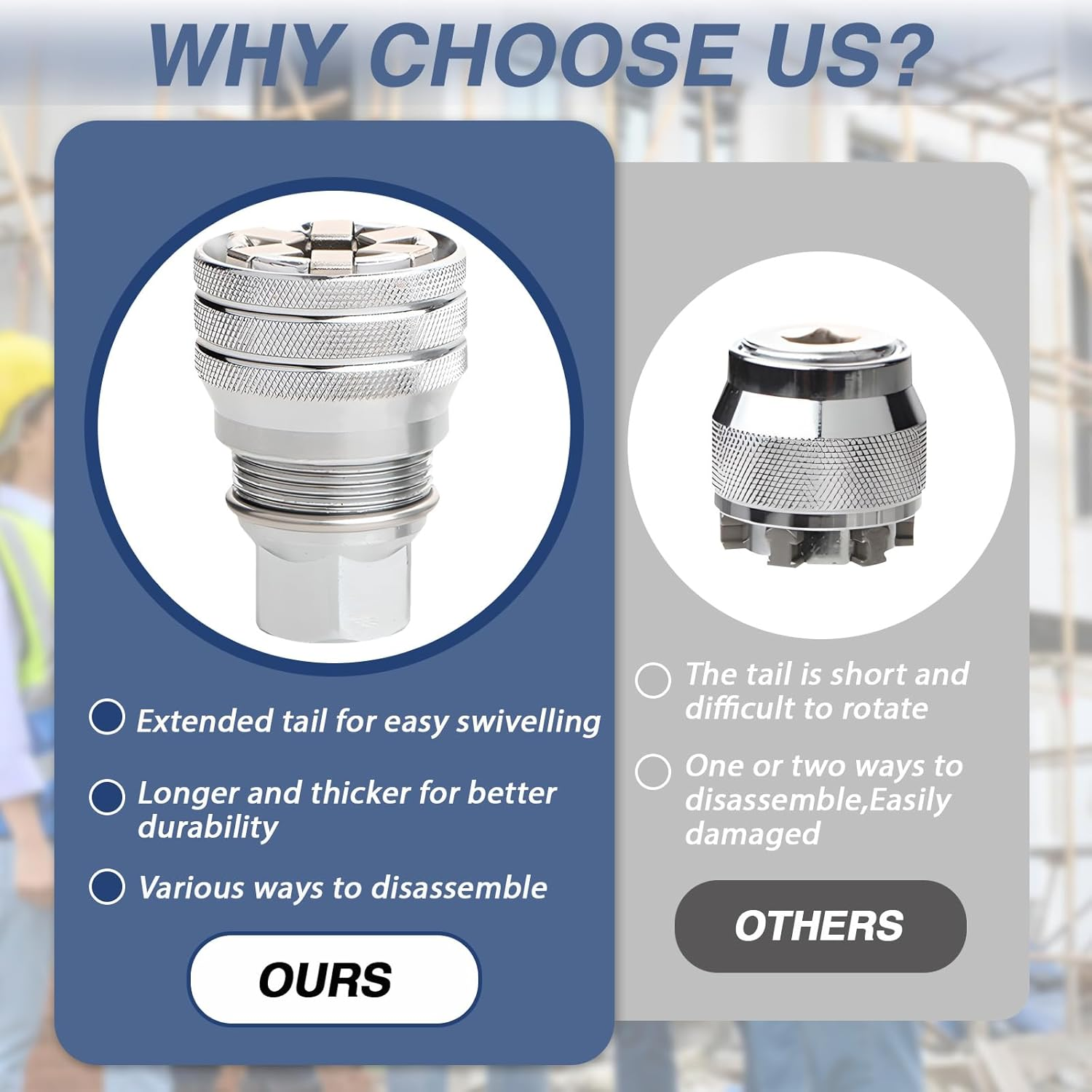 Betinyar Adjustable Universal Socket Wrench, Suitable for 10-19Mm Hex Head Nuts and Bolts Driver Tool for 3/8" Power Drill and Ratchet Wrenches image number 4