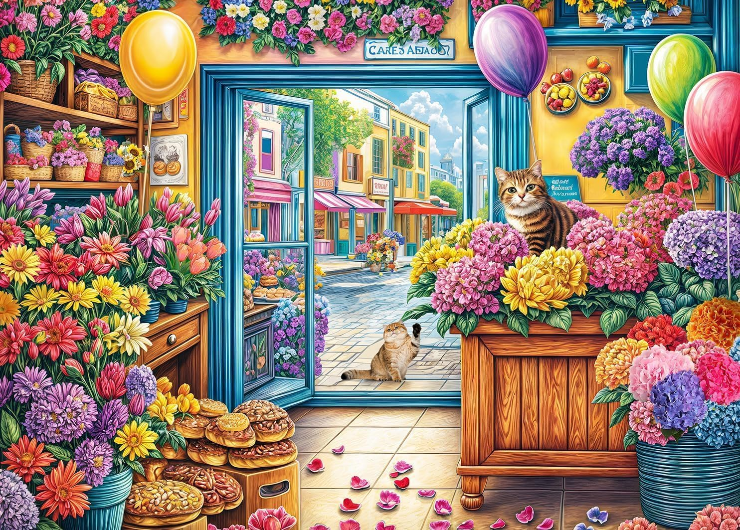 Jigsaw Puzzles for Adults 1000 Pieces, Interlock Perfectly Letter on Back No Dust, Home Decor Birthday Gift Toy for Men Women Elders Seniors, 1:1 Poster - Full House image number 5