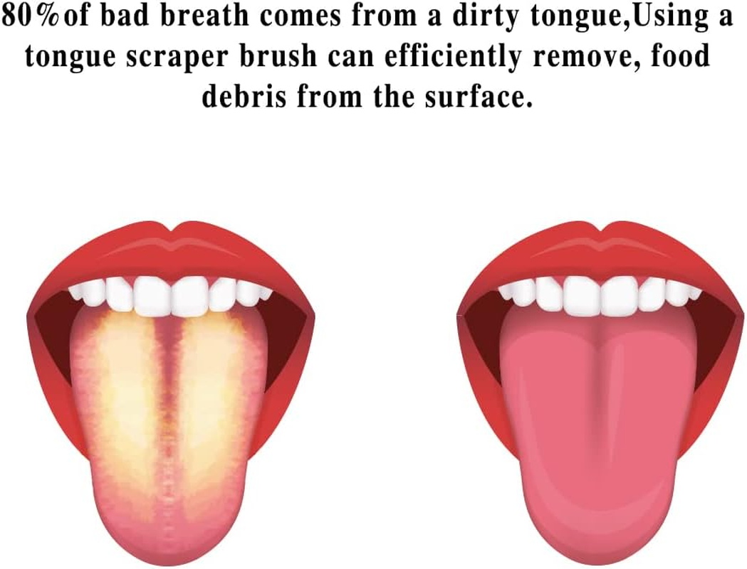 DR PERFECT Soft Tongue Brush Scraper Cleaner Helps Fight Bad Breath Clean Your Tongue without Hurt Pack of 4 (GREEN PURPLE BLUE PINK) - Green Purple Blue Pink image number 3