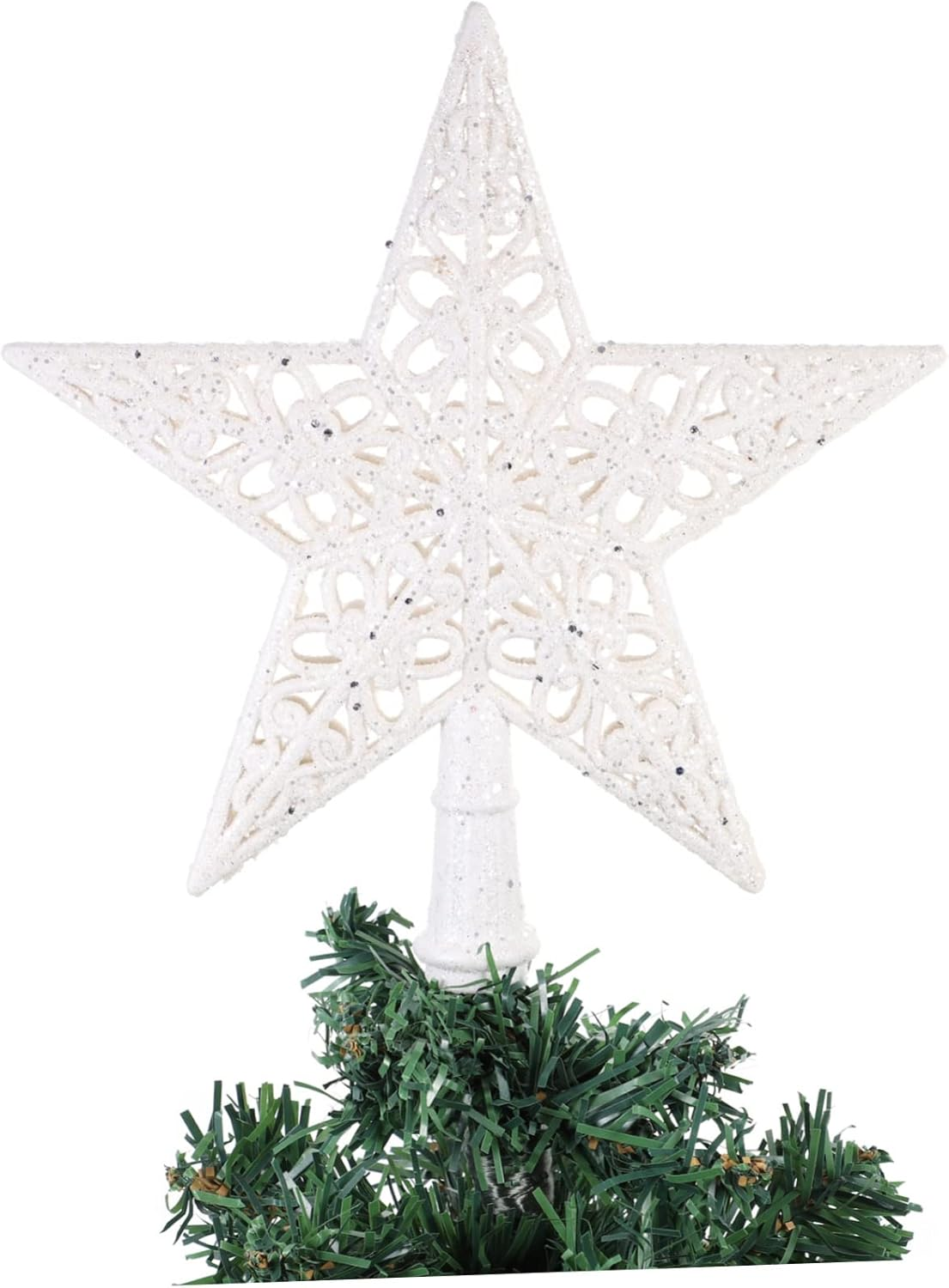 Christmas Tree Star Topper Hollow Design Xmas Decoration for Vintage Home Decor Lightweight and for Festive Celebrations Homes Offices and More image number 3