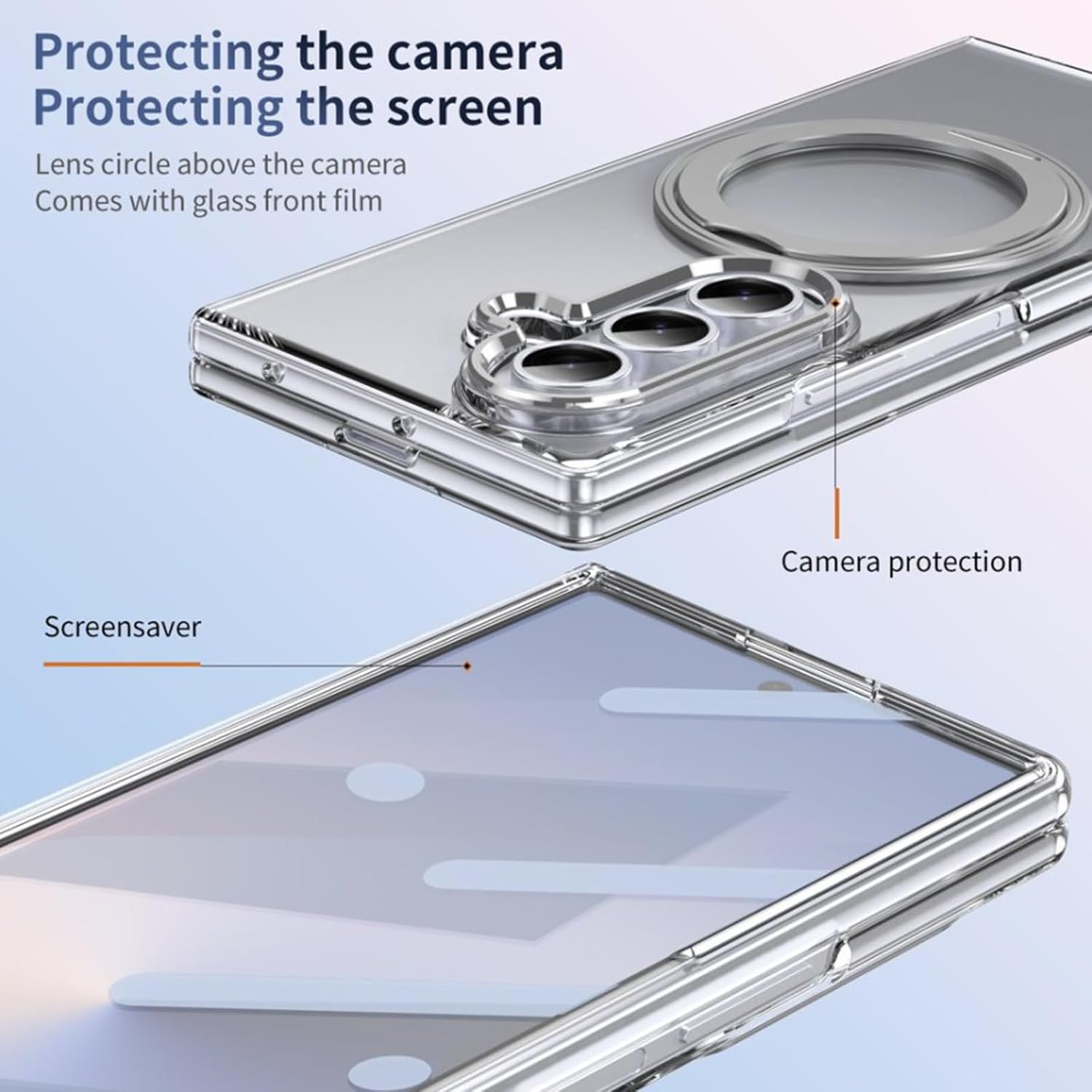 RUNGOS 360&deg;Rotatable Ring for Samsung Z Fold 7 Case Magsafe, with Stand [Strong Magnet] [With Screen Protector] for Samsung Galaxy Z Fold 7 Case Phone Kickstand, Shockproof Magnetic Cover Sturdy 2025 image number 2