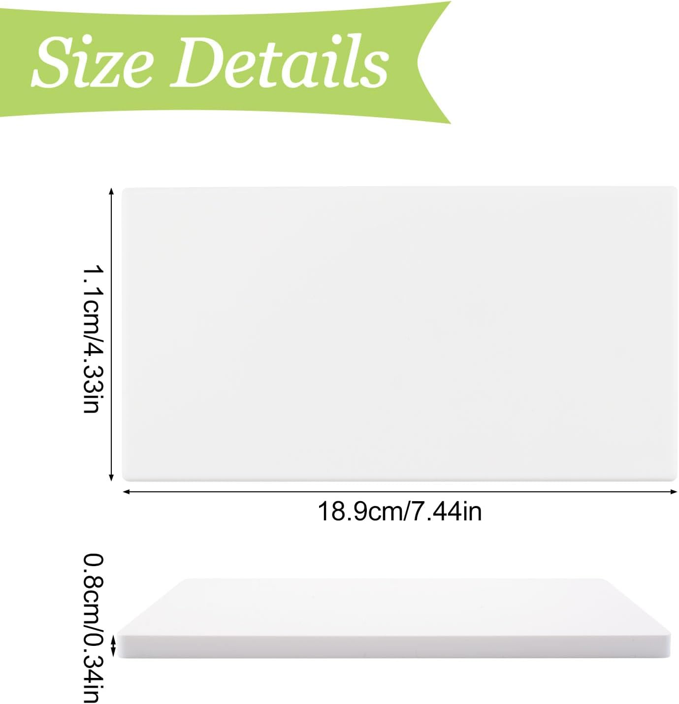 UFURMATE White Blank Cover Wall Plate, 2PCS Plastic Screwless Wall Hole Plate 2-Gang Blank Device Outlet Cover Electrical Covers for Unused Outlets or Switches (189 * 110Mm) image number 4