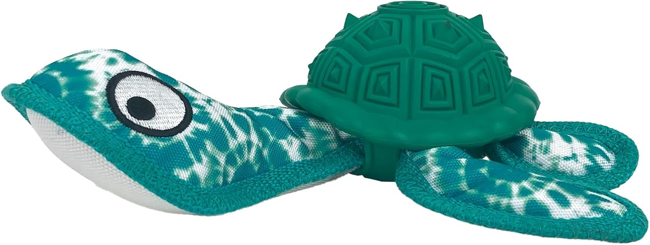 Ruff Play Extra Tuff Turtle with Rubber Shell Dog Toy, Green & White - Dog Teething Toy, Chew Toys, Extremely Durable, for Aggressive Chewers, Extra Tough Dog Toys, Aids Dogs Dental Health image number 1
