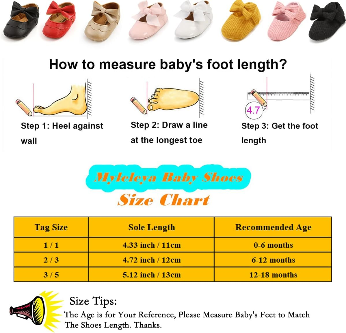 Myleleya Infant Girl Shoes Mary Jane Flats Wedding Dress Shoes Soft Newborn Baby Girls Princess Crib Shoe First Walkers image number 5