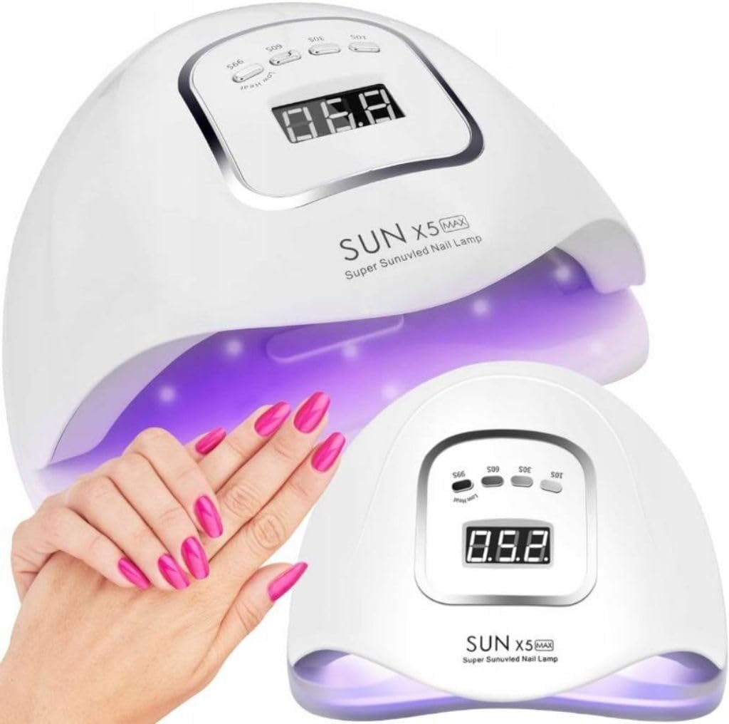 Lewer - LED Nail Lamp 80 W SUN X5 MAX LCD UV, 10/30/60/99 S Timer, for Feet and Hands, for All Gel Nail Polish, Gel Nails - Professional Nail Polish Dryer, UV LED Nail Lamp image number 4