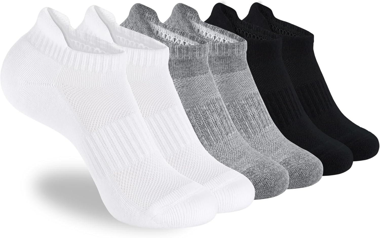ATBITER 6 Pairs Women'S Ankle Running Socks Cushioned Low Cut Tab Athletic Socks