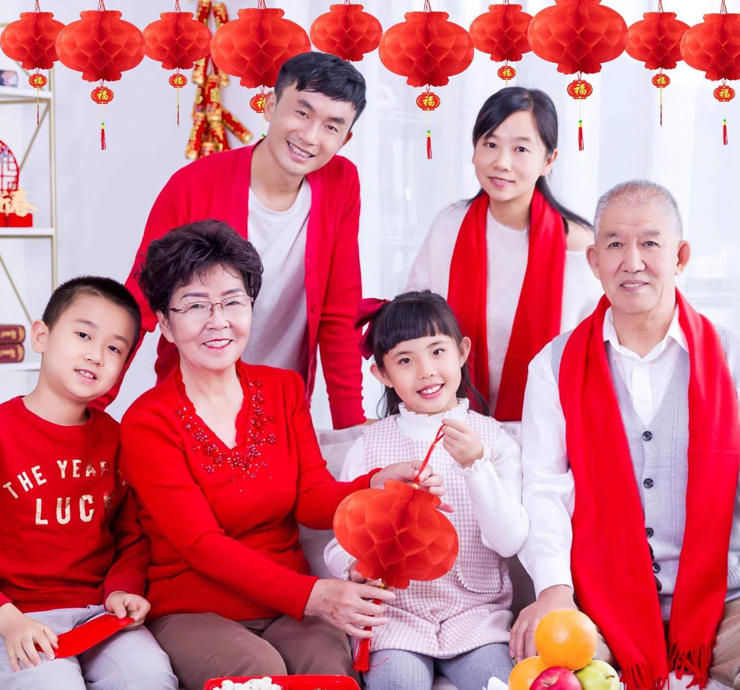 20 Pcs 12 Inch Red Chinese Paper Lanterns Festival Decorations for New Year, Chinese New Year, Spring Festival, Wedding, Birthday Party