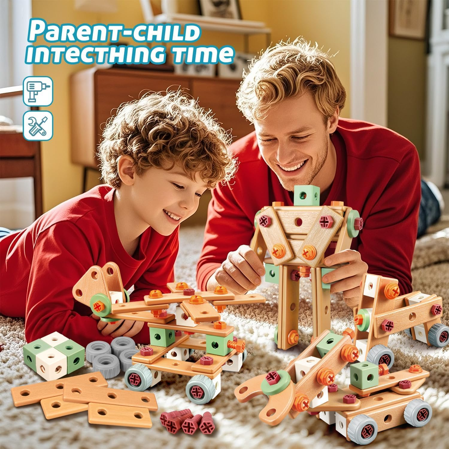 Kids Tool Set with Drill, 148 PCS STEM Building Tools with Storage Box Plastic Todder Tool Set for Boys and Girls Age 3 4 5 6 7 8 Years