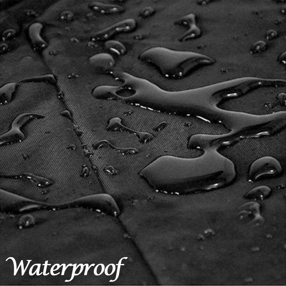 86 Inch Island BBQ Grill Head Cover Heavy Duty Waterproof Outdoor Kitchen BBQ Cover, Black image number 4