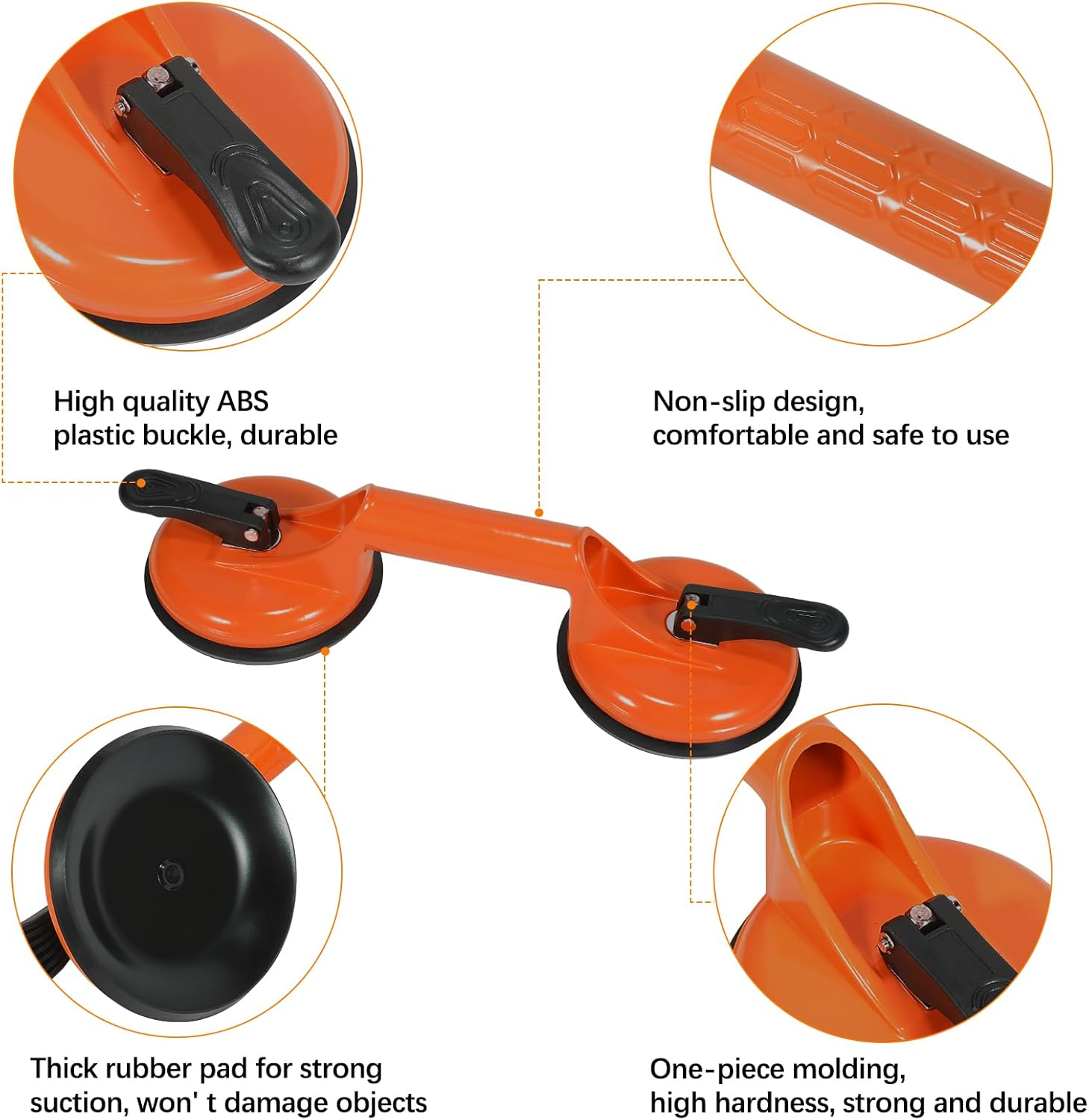 Floor Gap Fixer Tool for Laminate Floor Gap Repair Plank Grabber Includes Heavy Duty Aluminum Suction Cup and Fiberglass Handle Rubber Mallet (Can'T Use on Scraped Surface Floor) image number 1