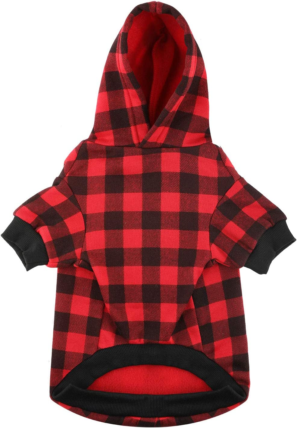 The Creativehome Plaid Dog Hoodie Sweatshirt Sweater for Extra Large Dogs Cat Puppy Clothes Coat Warm and Soft(Xxl) image number 3