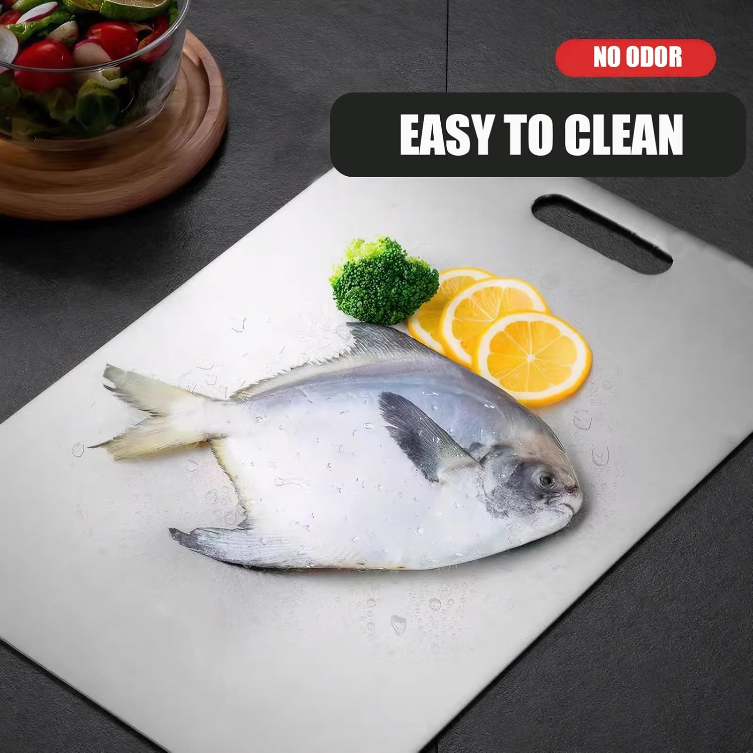 OKUYOSHI 3Pcs Cutting Board - Stainless Steel Cutting Board, Chopping Board (3Pcs) image number 4