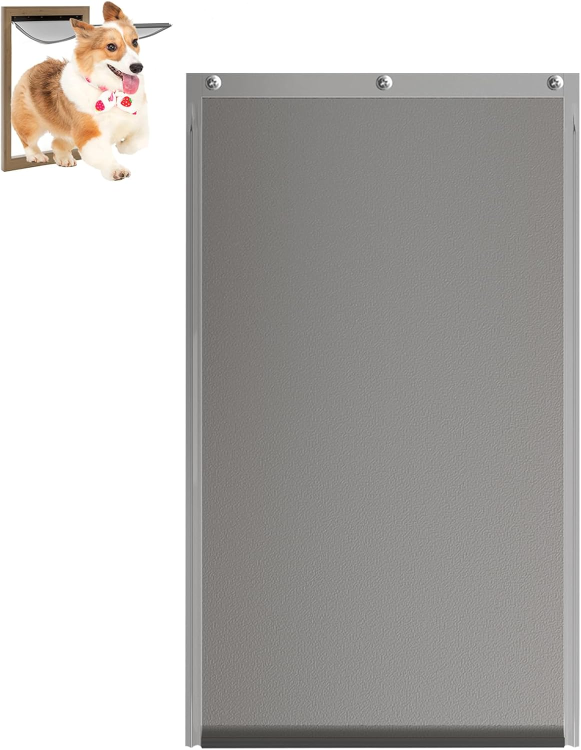 Medium Dog Door Replacement Flap &ndash; 12 7/8'' &times; 8 1/8'' &ndash; Heavy-Duty Weatherproof Vinyl &ndash; Universal Fit for Most Standard Pet Doors &ndash; No Warping, Easy Installation for Dogs & Cats image number 2