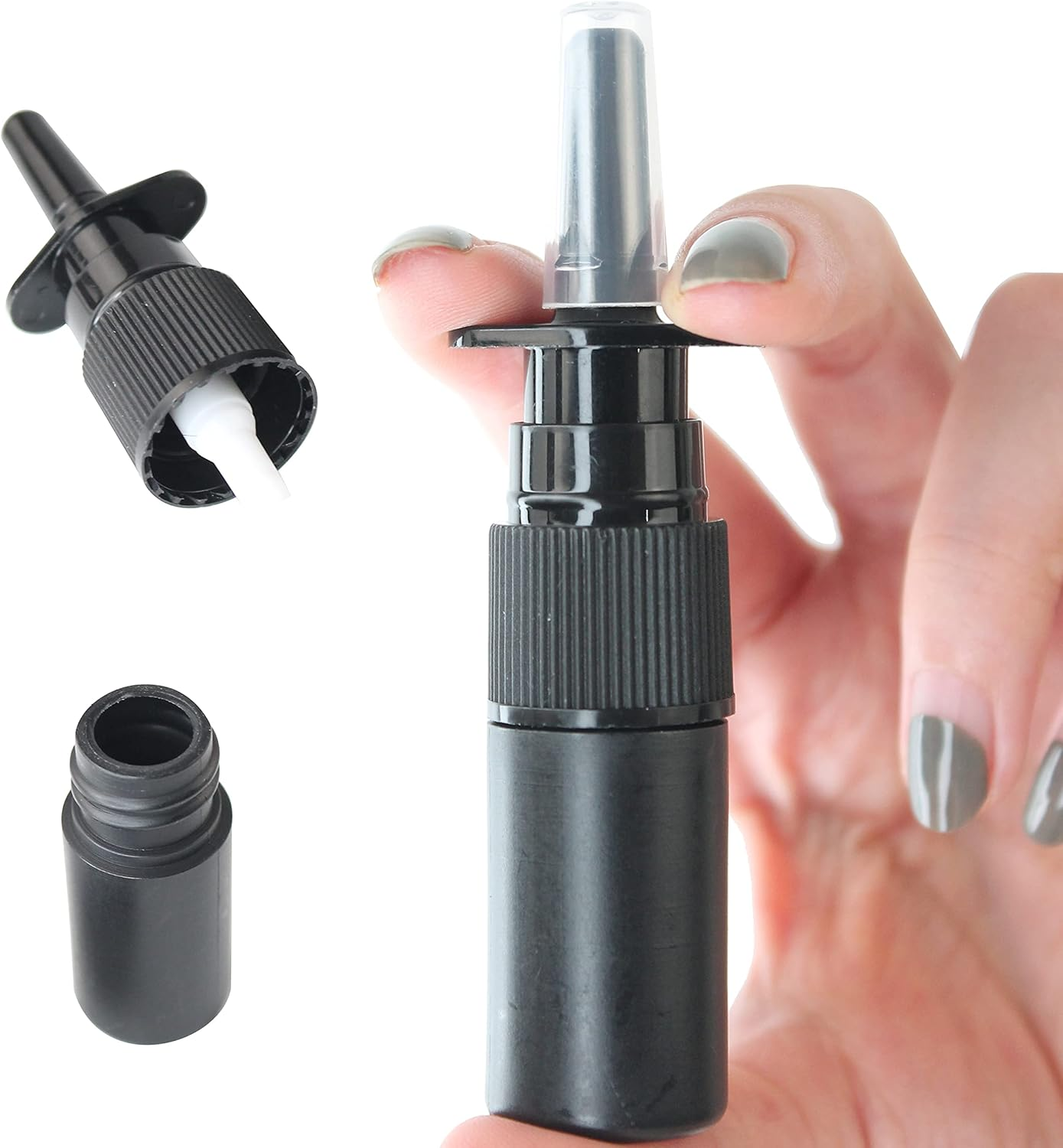 24 Pcs 5Ml Plastic Nasal Spray Bottles Empty Refillable Fine Mist Sprayers Travel Container for Perfumes Essential Oils Saline Water Nasal Spray Applications image number 5