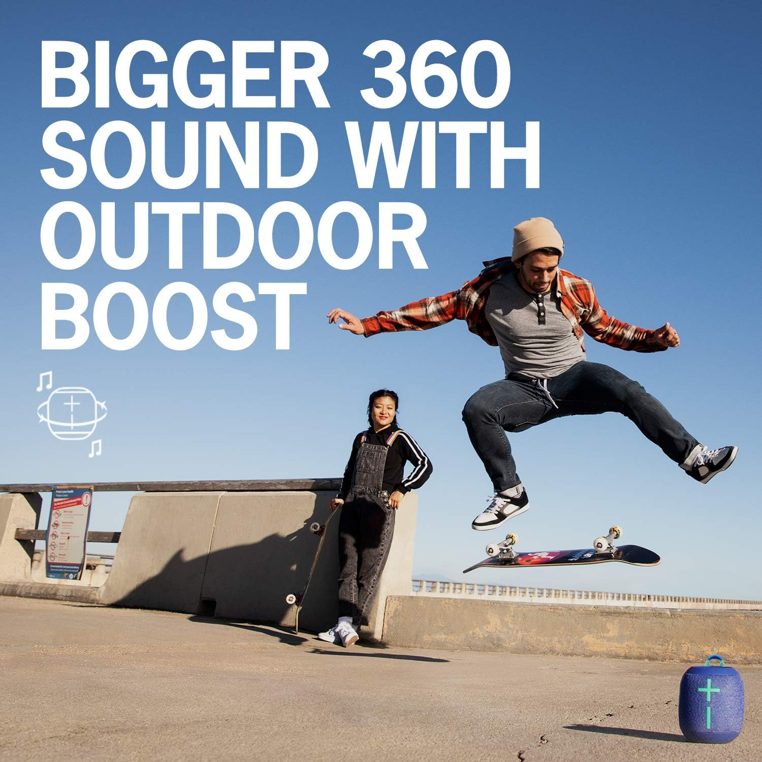 Ultimate Ears Wonderboom 2, Portable Wireless Bluetooth Speaker, Big Bass 360 Sound, Waterproof / Dustproof IP67, Floatable, 100 Ft Range - Radical Red