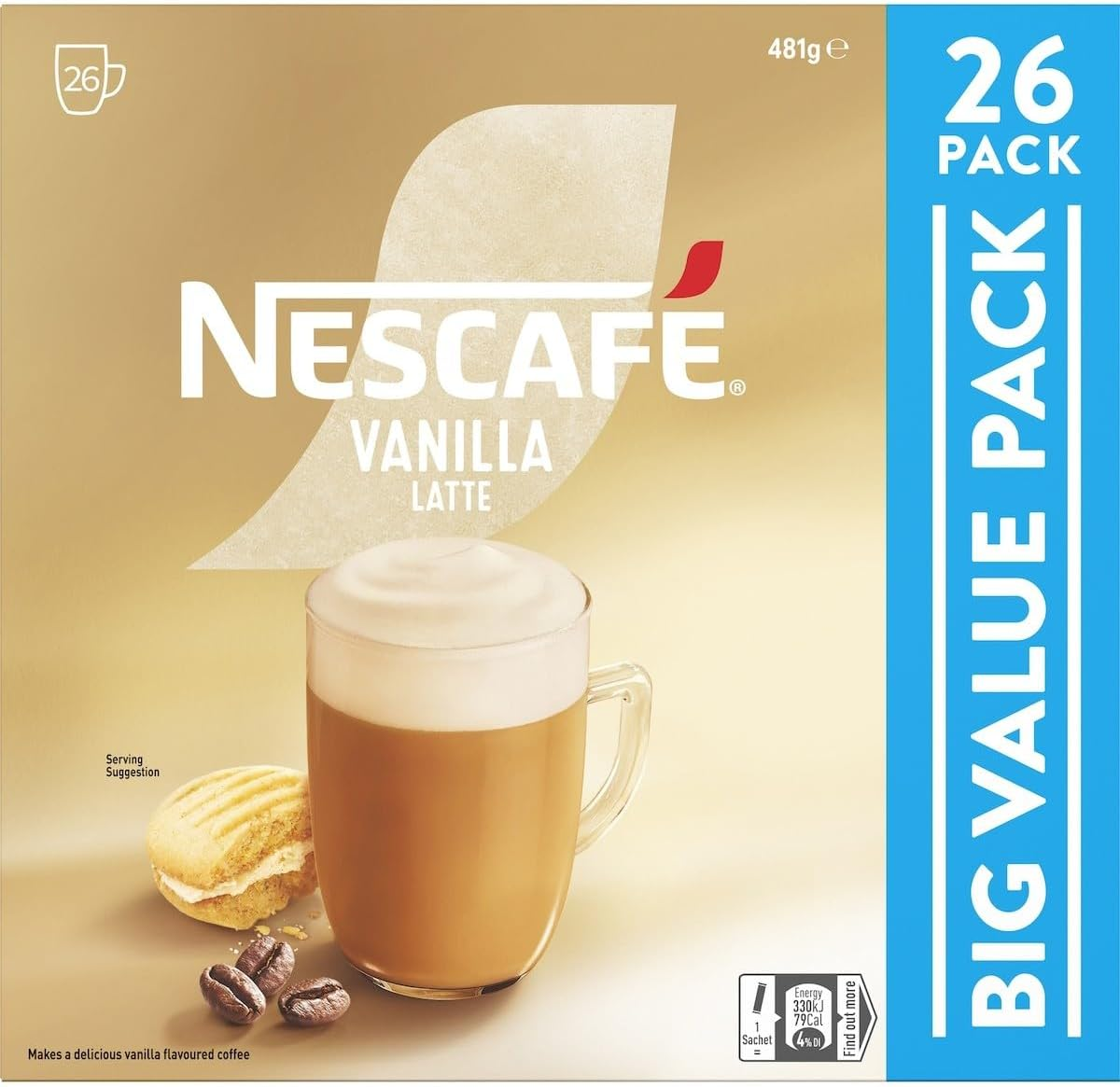 Nescafe Menu Vanilla Coffee Sachets 26-Pack image number 1