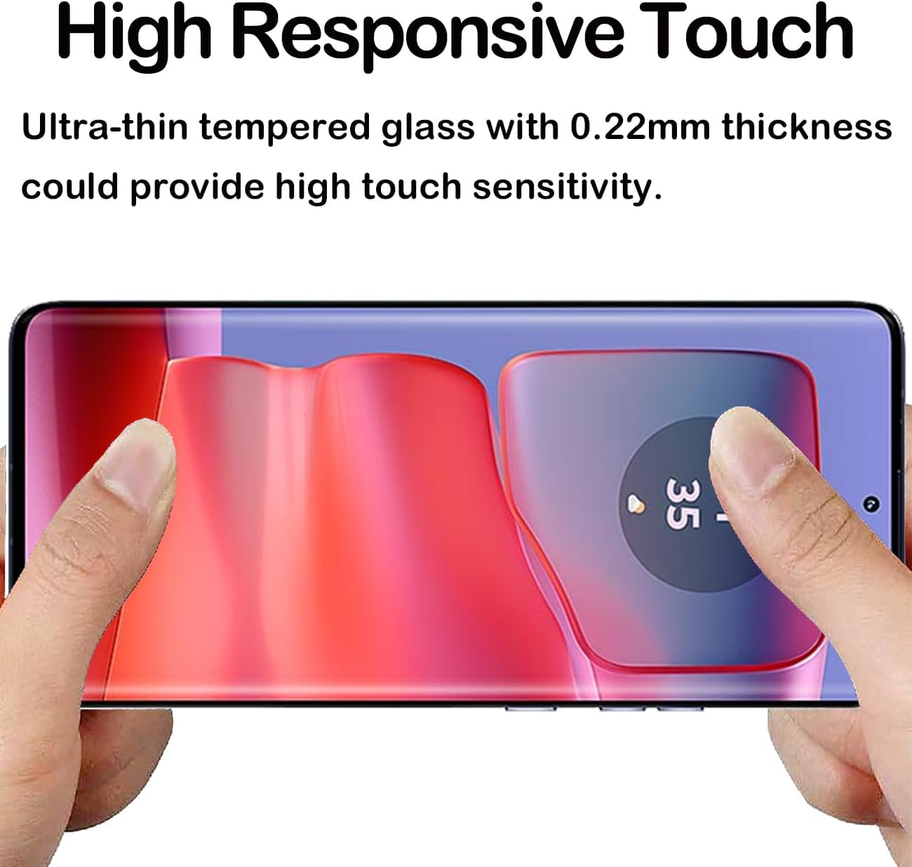 Privacy Screen Protector for Motorola Edge 50 Pro, Pack of 2, Privacy Film, Scratch-Resistant, Anti-Fingerprint, Bubble-Free, Anti-Spy Flexible TPU Screen Protector for Motorola Edge 50 Pro image number 6