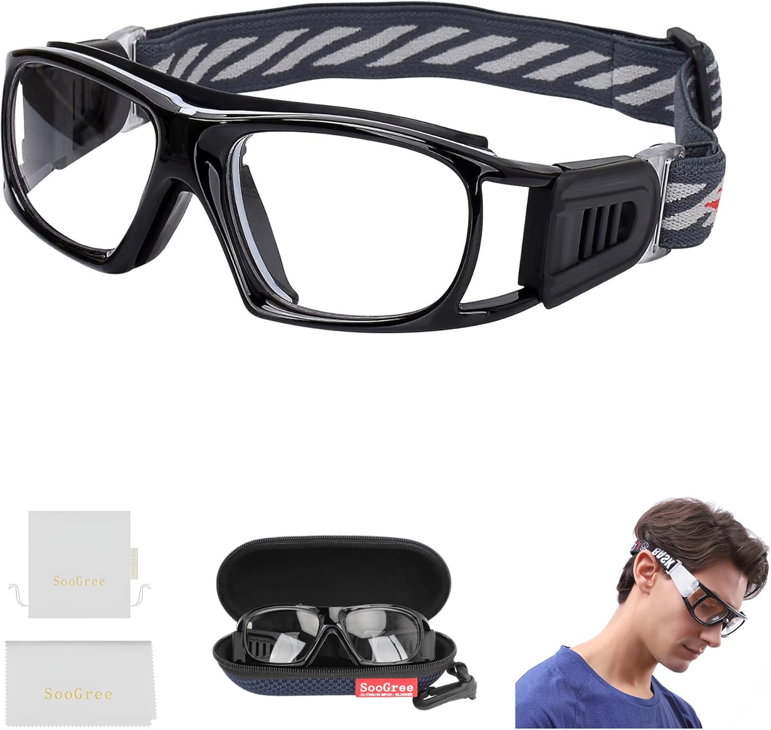 Sport Goggles Basketball Soccer Football Protective Eyewear Safety Goggles Adult Racquetball Goggles Lens Replaceable