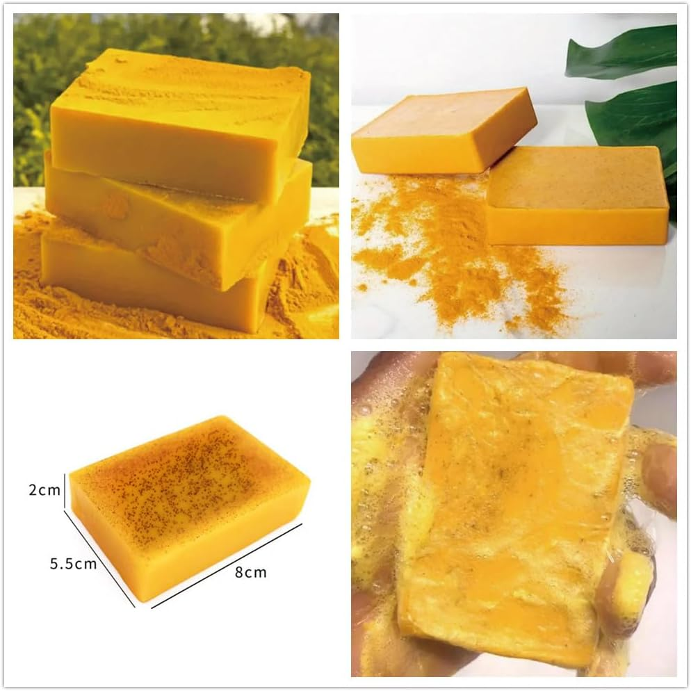 2Pack Lemon Turmeric Kojic Acid Soap,Lemon Turmeric Soap Bar for Face and Body,Brightens Skin Tone, Rejuvenates Skin, Reduces Blemishes image number 5