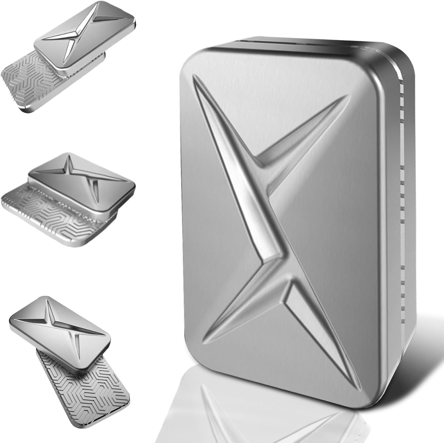 Fidget Slider, Trackless Fidget Toy for Fancy Play, Adult Sensory Toys, Silver image number 4