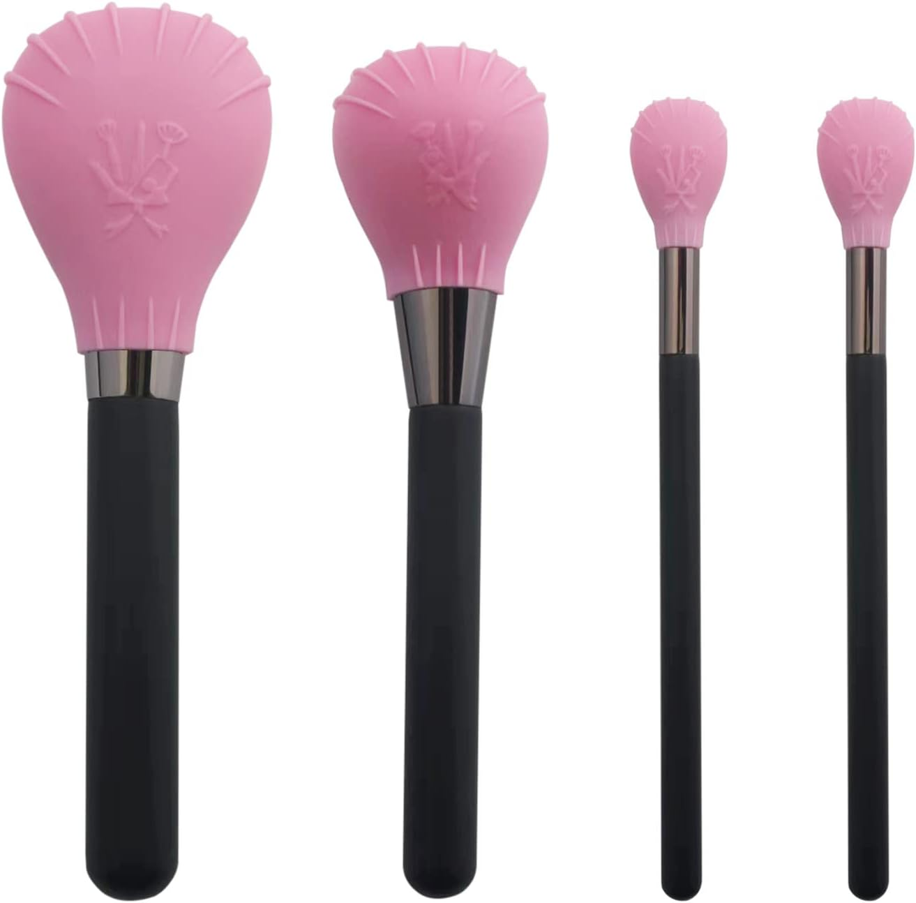 LORMAY 4 Pcs Silicone Makeup Brush Covers, Brush Bubbles for Protecting Bristles from Getting Crushed and Keeping Cosmetic Bag Clean, Purple