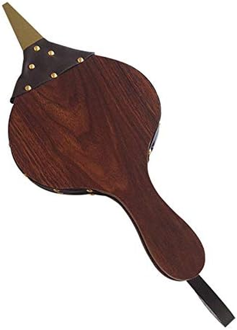 TF Bellows for Barbecue Fireplace Grill Blower Brown 3 Sizes to Choose with Leather Strap Fireplace & Grill, Iron, Brown image number 4