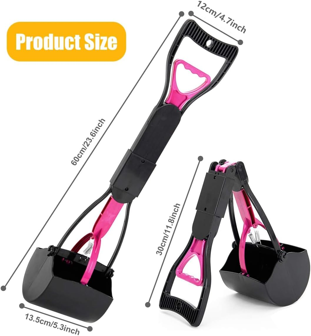 AIMALL Long Handle Pet Toilet Picker Dog Toilet Clip, 23.6 Inches Pet Waste Picker, Ergonomic ABS Handle, Double Spring Design for Easy Dog Poop Cleaning image number 2
