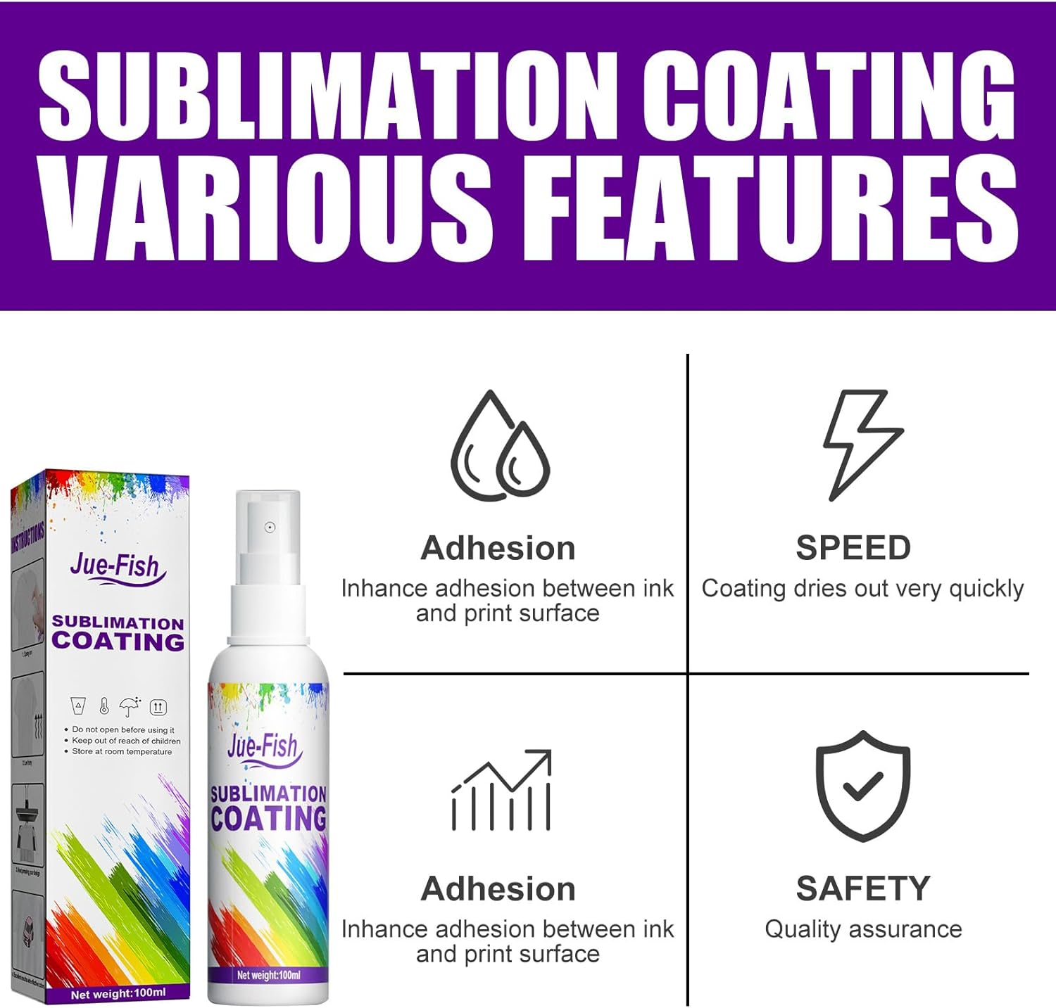 Sublimation Coating Spray, 100Ml, Enhances Ink Adhesion, for Cotton, Wood, Carton image number 5