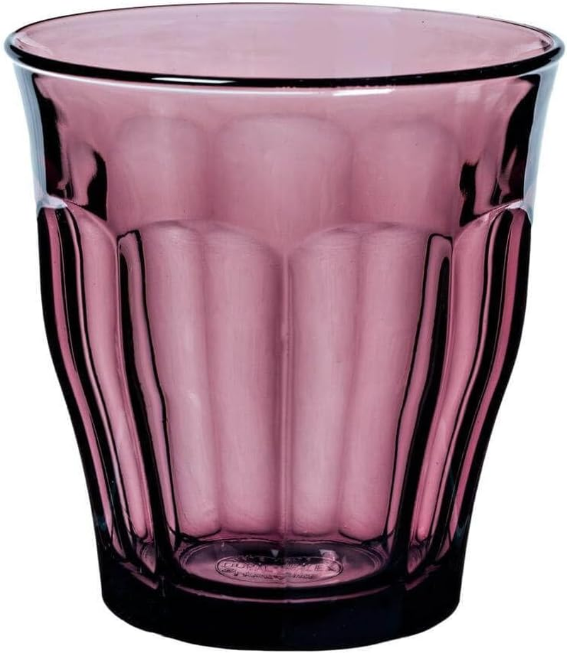 Duralex Picardie 250Ml Tumbler Set of 4 &ndash; Durable Tempered Glass for Everyday Use & Professional Settings, Ideal for Serving Hot & Cold Beverages, Perfect for Home, Caf&eacute;s & Restaurants - Plum