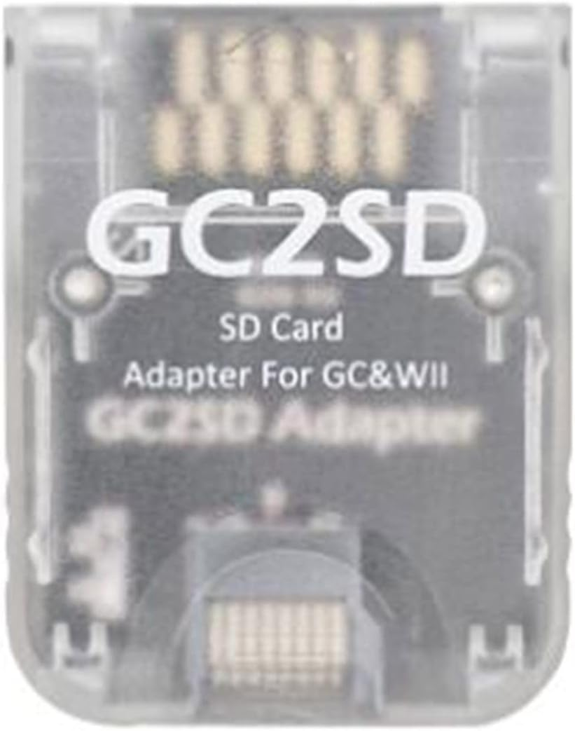 TF Card Reader GC2SD Memory Card Adapter Micro SD Card Reader for NS Gamecube Wii Console (Black)