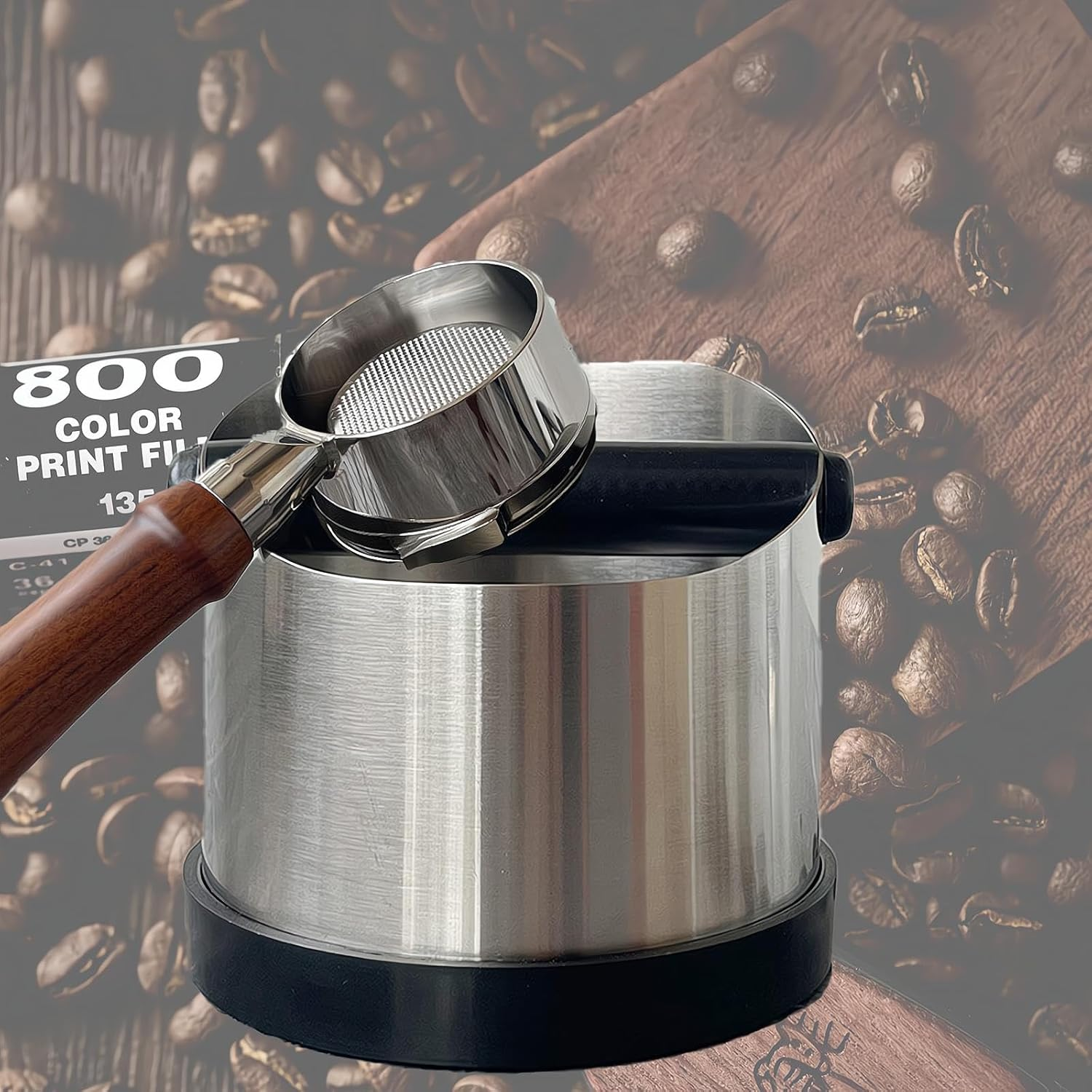 REGODI Coffee Knock Box, 660Ml Stainless Steel Shock-Absorbent Durable Barista Style Espresso Knock Box with Removable Knock Bar and Non-Slip Base image number 5