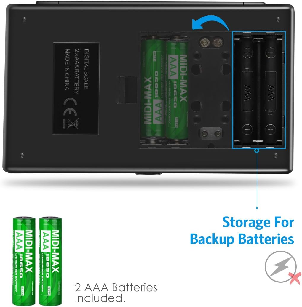 AMIR Digital Mini Scale, 200G 0.01G/0.001Oz Pocket Jewelry Scale, Electronic Smart Scale with 7 Units, LCD Backlit Display, Tare Function, Auto Off, Stainless Steel & Slim Design (Battery Included) image number 5