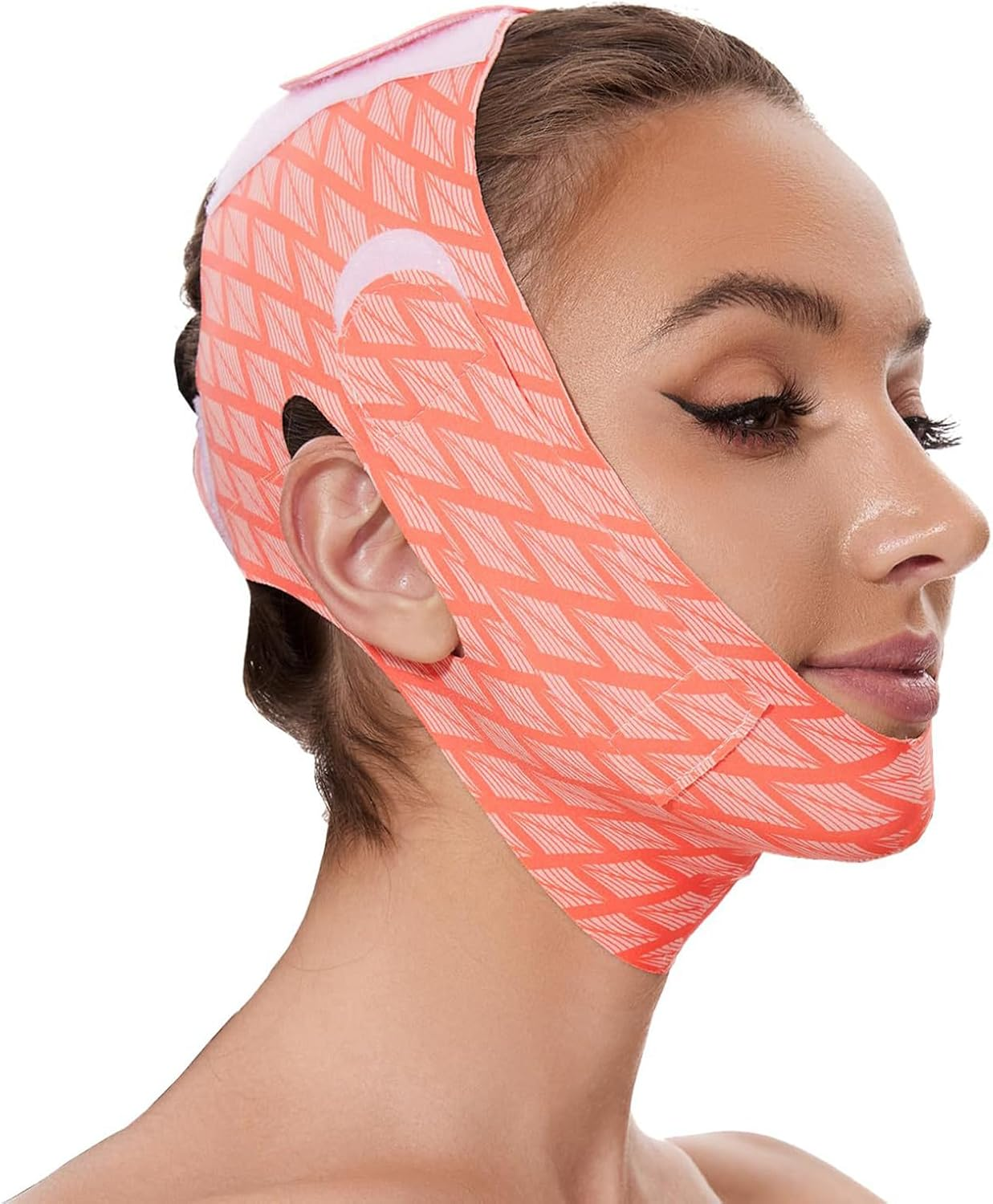 Hzqzaoan Reusable Double Chin Reducer Strap - Comfortable Chin Strap for Face Slimming & Jawline Definition | Breathable V-Line Lifting Mask for Women (Sleep-Friendly & Skin-Tightening) image number 1