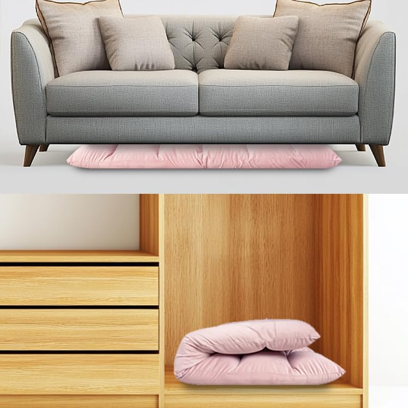 Extra Long Foldable Floor Lounger Chair, Floor Chair, Floor Sofa,Adjustable Back, Reading, Gaming, Watching TV, Coral Velvet Cover, Measuring 110 X 55 X 11 Cm. (Pink) image number 1