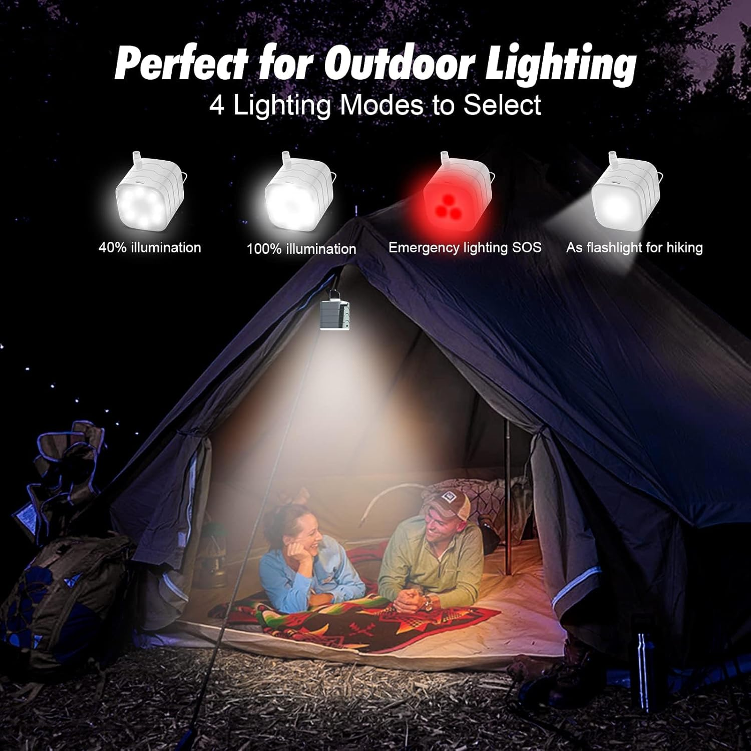 Portable Air Pump, Beedove Mini Air Pump with Camping Light, 2400Mah Battery USB Rechargeable, 5 Nozzles Quick Inflate Deflate Pump for Swimming Ring Pool Toys Air Mattress Bed Vacuum Storage Bags image number 5