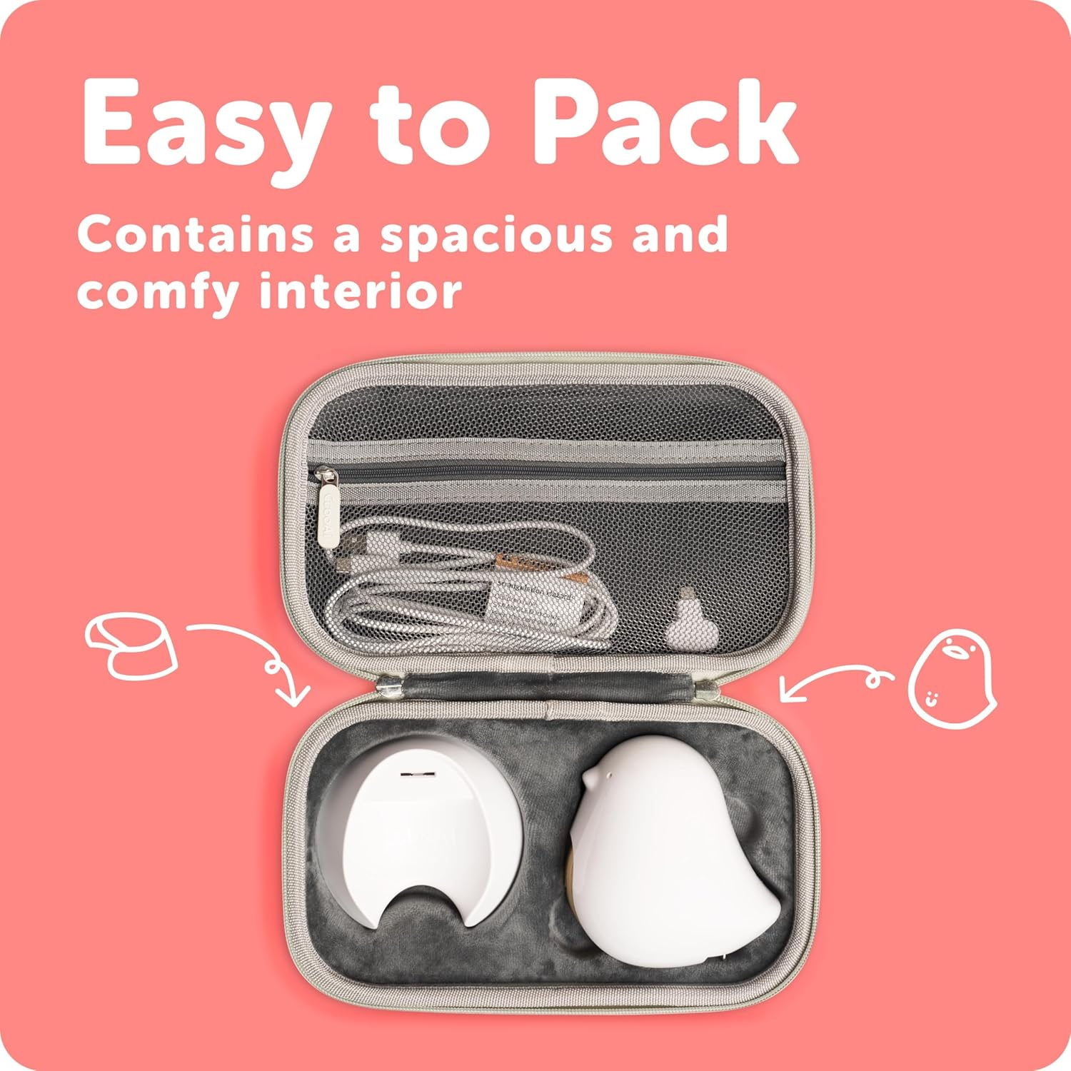 Cuboai Travel Case | Protective Hard Shell Carrying Case for Cuboai Smart Baby Monitor, Mobile Stand and Accessories | Tranquil Blue image number 3