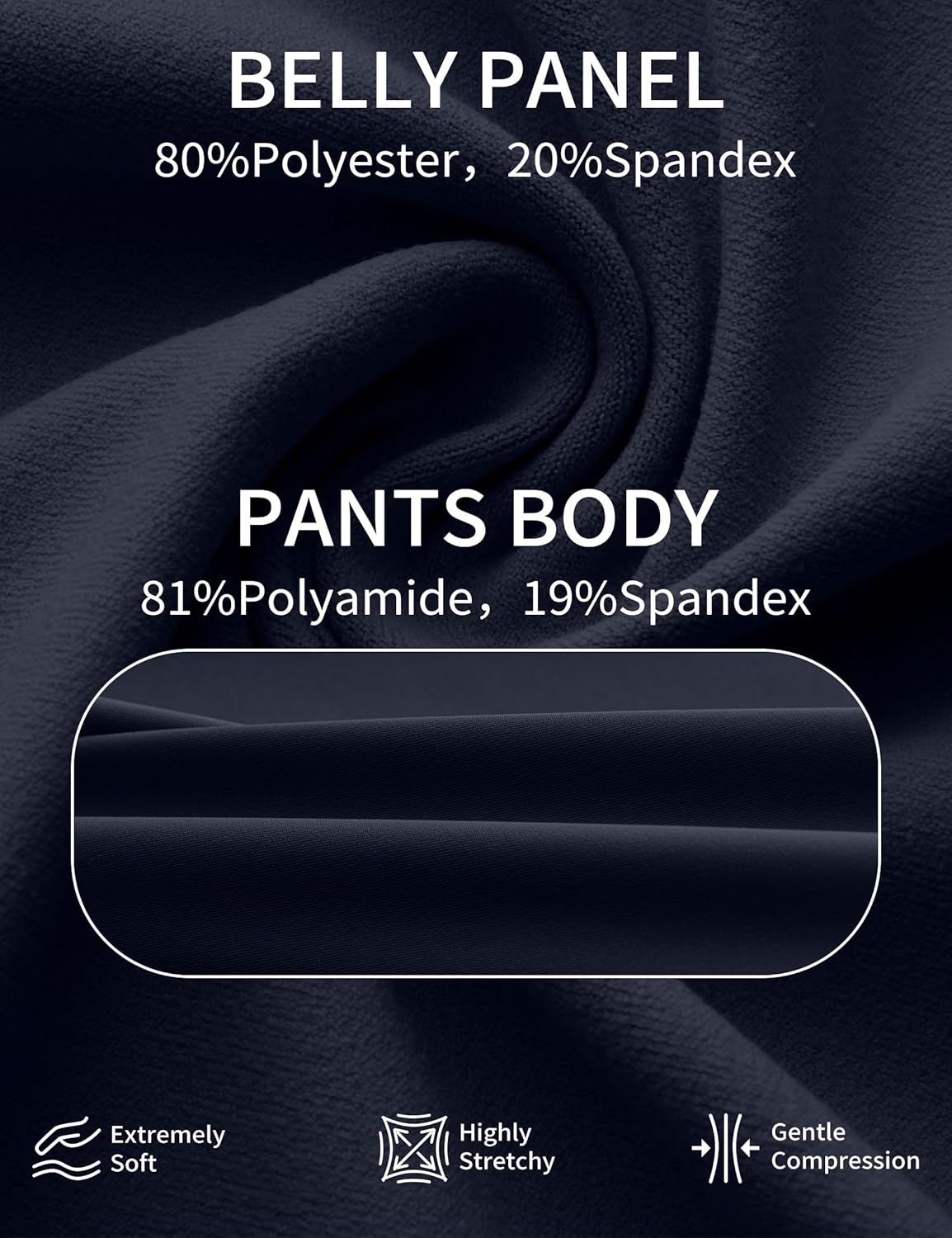 Mama Land Maternity Pants over the Belly High Waisted Wide Leg Yoga Pants with Pockets Stretchy Pregnancy Lounge Clothes image number 7